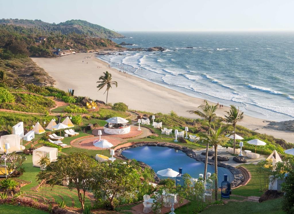views over vagator beach from the W, one of my favourite luxury hotels in Goa