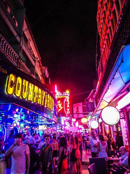 go go bars are all over Bangkok - the hub of Thailand's sex industry