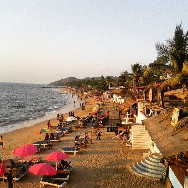 view over anjuna beach goa india