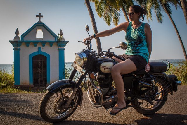 Exploring Goa on an iconic Royal Enfield motorbike