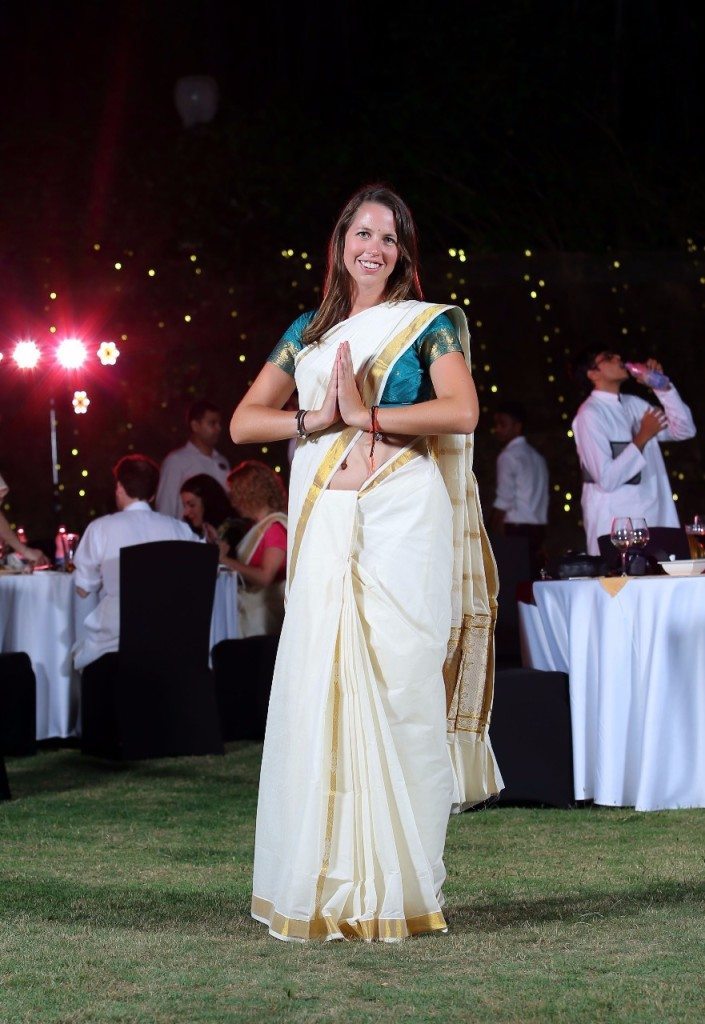 All dressed up in my new saree!