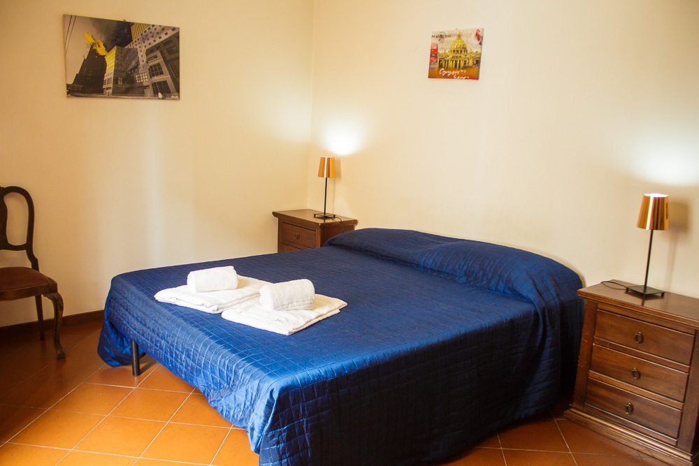 The main bedroom in our Rome apartment 