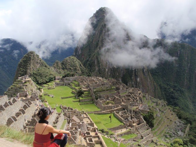Trisha Velarmino from P.S I'm On My Way at Machu Picchu in Peru