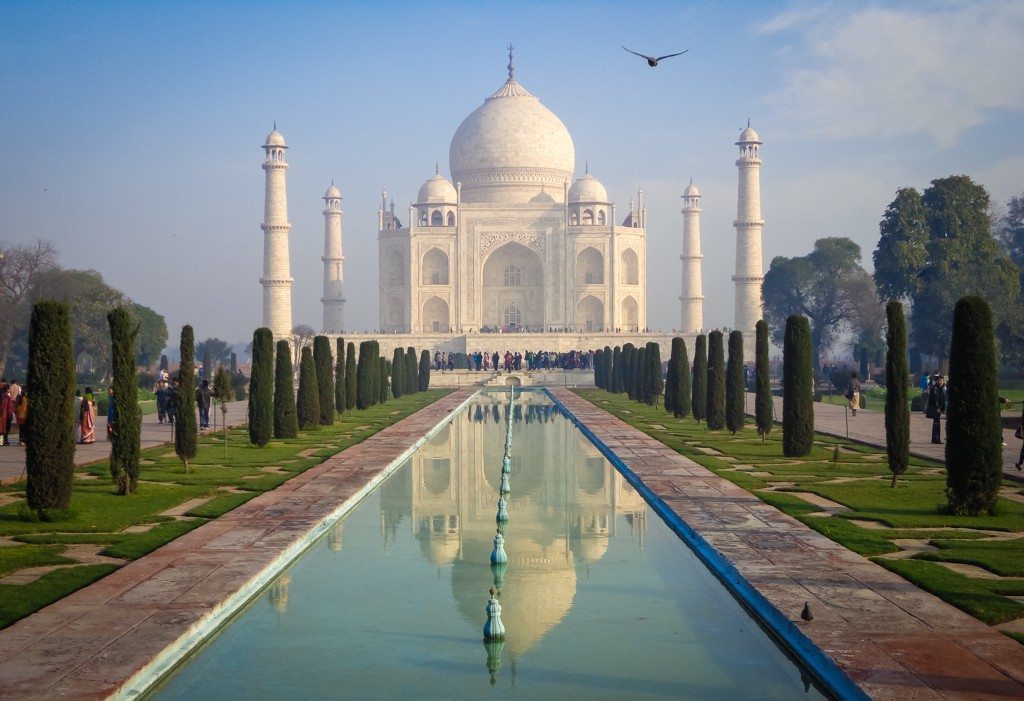 The Taj Mahal, in Agra, Uttar Pradesh