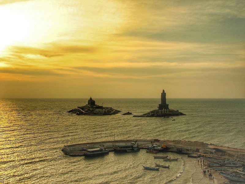 Kanyakumari at sunrise