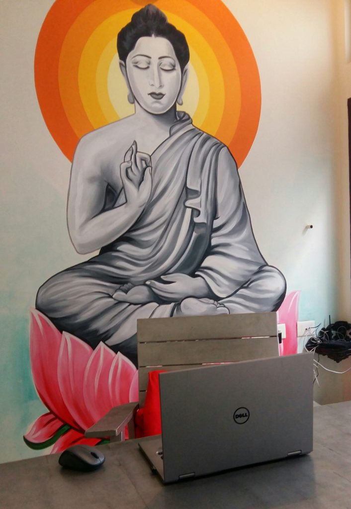 laptop in a hostel in india