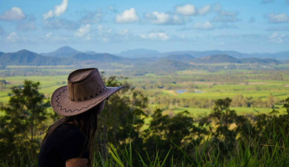 Overlooking Anna overlooking the Pioneer Valley in Queensland, Australia where I worked in a pub for 6 months.