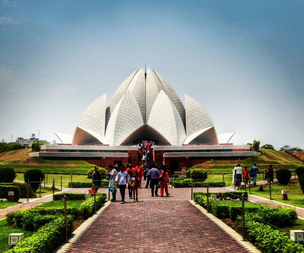 Bahá'í House of Worship, also known as the Lotus Temple in Delhi