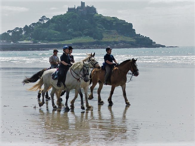 old vicarage cornwall beach riding UK