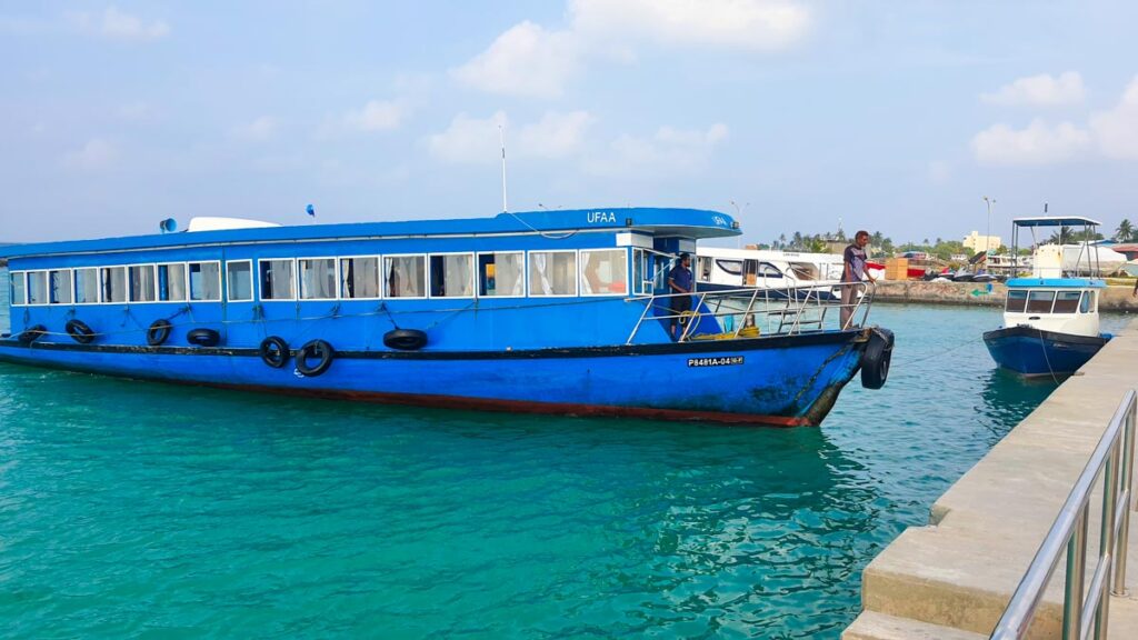local ferries are the best way to travel in the maldives on a budget