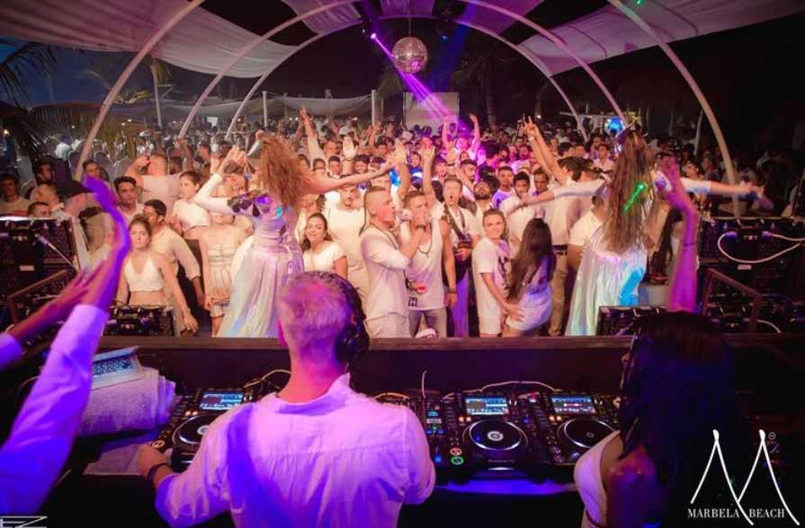 Marbella White Party. Photo Credit: Instagram @marbellabeach
