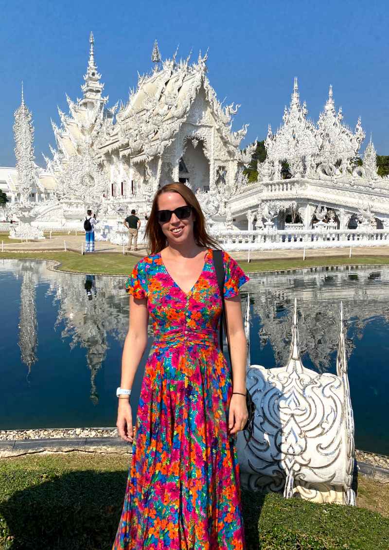 Me at the White Temple (Wat Rong Khun) in Chiang Rai