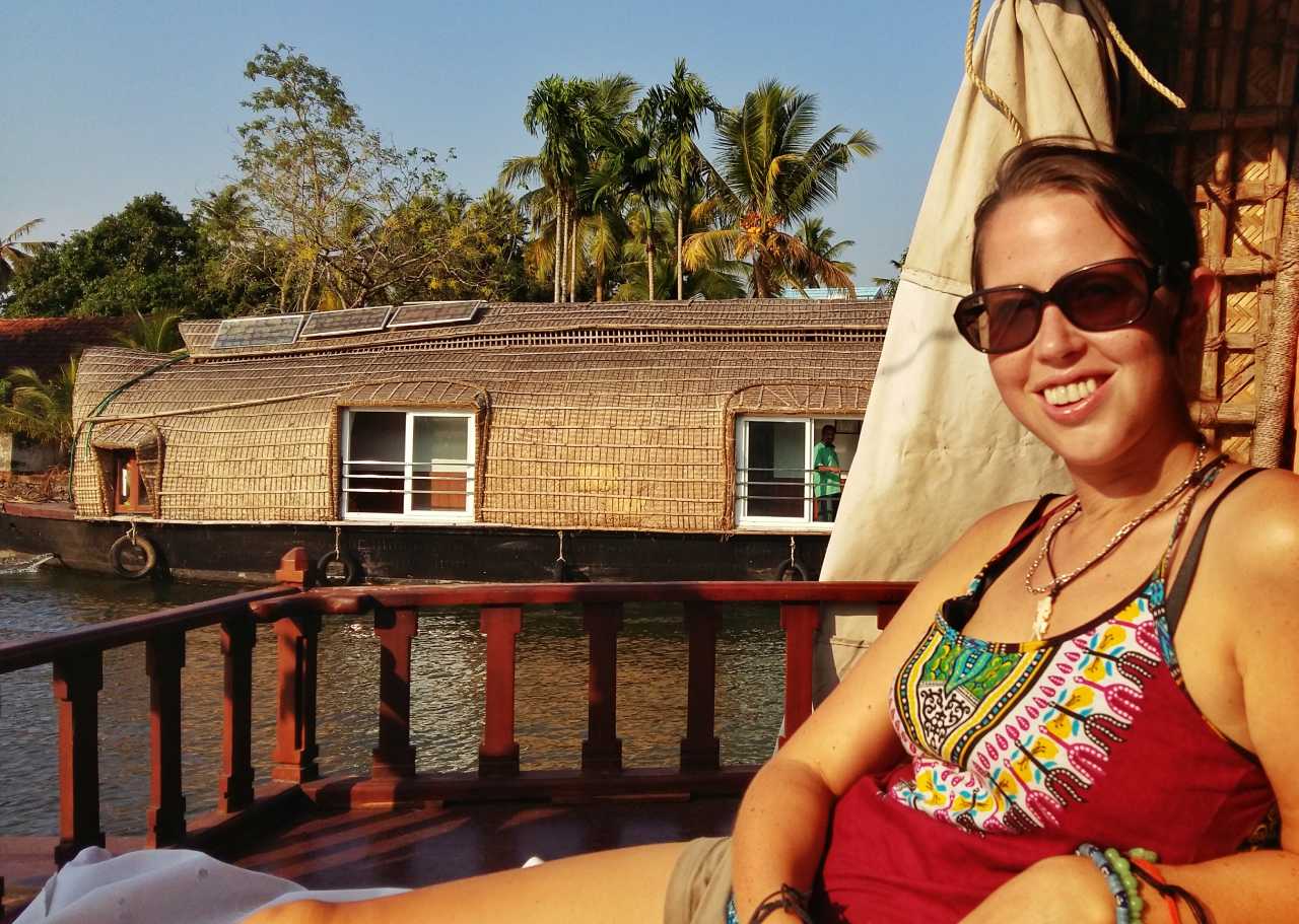 anna on kerala backwaters houseboat 